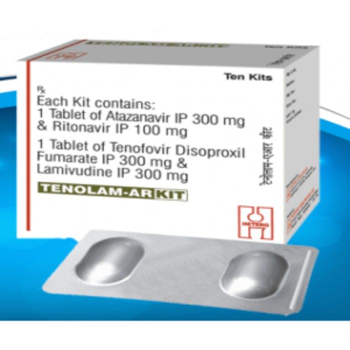 Tenolam AR Kit with Tenofovir disoproxil fumarate + Lamivudine + Atazanavir + Ritonavir          