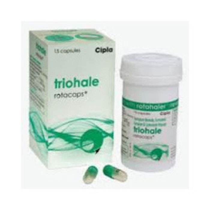 Triohale Rotacaps 18 Mcg + 12 Mcg + 400 Mcg with Tiotropium+Formoterol+Ciclesonide