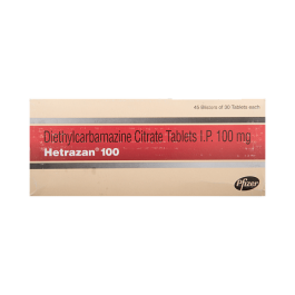 Hetrazan 100 Tablet with Diethylcarbamazine