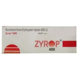 Zyrop 2000 IU 2 ml Injection with Recombinant Human Erythropoietin Alfa-Epoetin Alfa