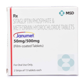 Janumet 50 + 500 Mg with Sitagliptin+ Metformin        