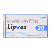 Lipvas 20 Mg with Atorvastatin 